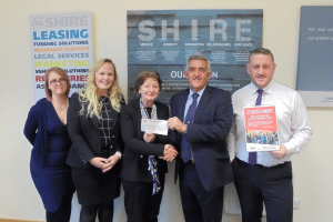 Shire Leasing staff promoting first charity day