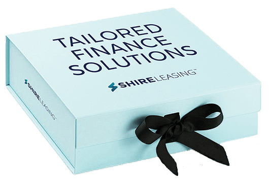 Shire Leasing tailored finance solutions gift box